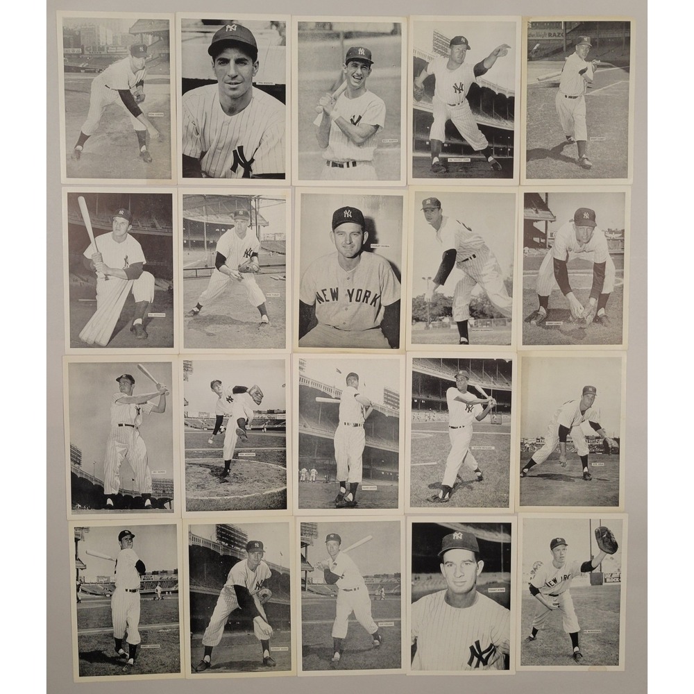 Vintage 1950s New York Yankees 6x9 Photo Lot Ford Rizzuto Martin Larsen etc 20pc